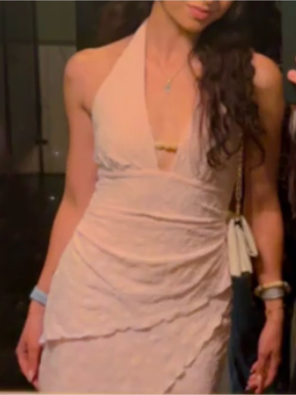Cider Halter Mini Dress in Blush